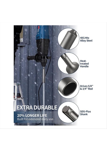 Sds Artı 5/8 Inç ve 3/4 Inç Öğütülmüş Çubuklar Için Toprak Çubuk Sürücüsü Entegre Toprak Çubuğu Sürücü Adaptör Matkabı (Yurt Dışından) fırsatları