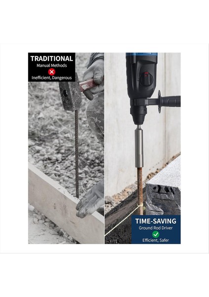 Sds Artı 5/8 Inç ve 3/4 Inç Öğütülmüş Çubuklar Için Toprak Çubuk Sürücüsü Entegre Toprak Çubuğu Sürücü Adaptör Matkabı (Yurt Dışından) indirimleri