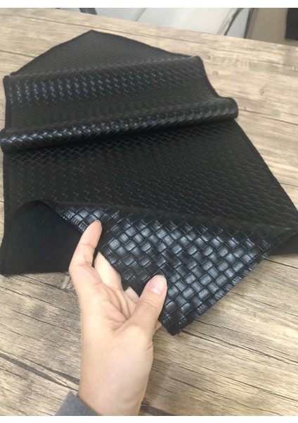 Dekoratif Deri Runner 115X33 cm Siyah