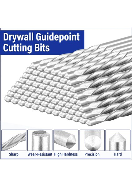 50PCS 1/8 Inç Alçıpan Kılavuz Noktası Kesme Bitleri Alçıpan Aletleri Kuru Duvar Kesme Araçları Spiral Testere ile Kullanım Için (Yurt Dışından) modelleri