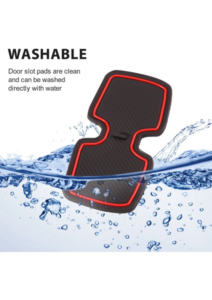 Suzuki Swift 2018 Için 12PCS Slip Anti-Slip Slip Olmayan Kauçuk Kupa Tutucu Tutucu Kapı Yuvası Yuvası Pad Kapı Groove Mat-Kırmızı (Yurt Dışından) fırsatları