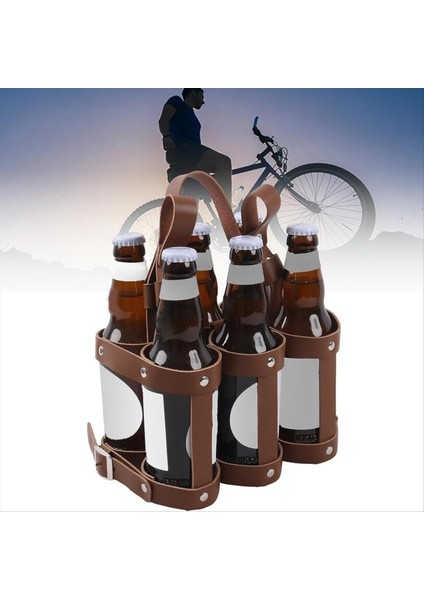 Bisiklet Bira Şişesi Tutucu Deri Içecek Tutucu Açık Bira Su Şişesi Tutucu Kahverengi (Yurt Dışından) fırsatları