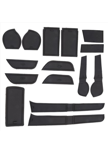 Toyota Için Kapı Yuvası Paspasları Hilux Sr5 4x4 Hilux Revo Hi-Rıder Kılavuzu 15-18 Kapı Pad/kupa Kıdamlı Matlar Siyah (Yurt Dışından)