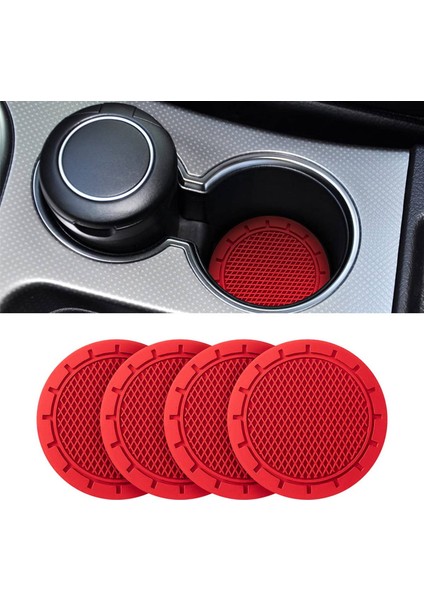 4 Paket Araç Kupası Tutucu Coaster Çoğu Araba Iç Araba Aksesuarı (Kırmızı) Için Kaymaz Evrensel Insert Coaster (Yurt Dışından) fiyatları