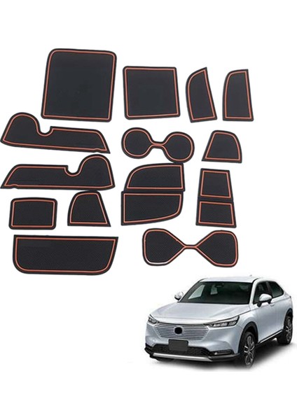 15PCS Honda Hrv Hrv Hr-V Vezel 2021 2022 Aksesuarlar Iç Slip Slip Olmayan Toz Kupa Tutucu Ekler (Yurt Dışından) fiyatları