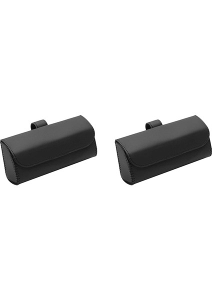 2x Evrensel Araba Güneş Gözlüğü Tutucu Araba Güneşi Vizör Göz Gözlükleri Kasa Tutucular Deri Güneş Gözlüğü Klips Depolama Siyah (Yurt Dışından)