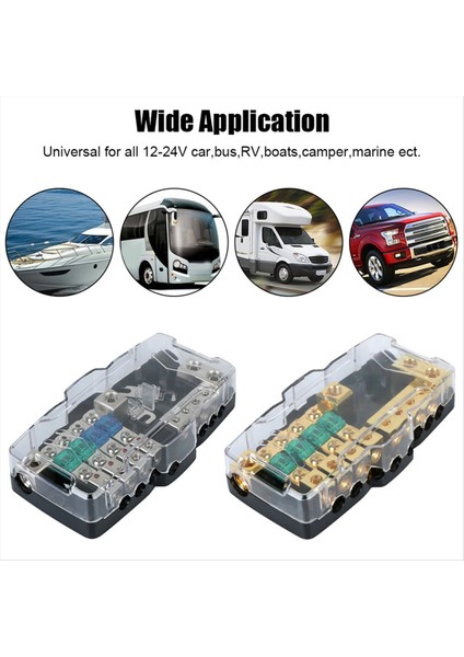 Araba Audio Çok Fonksiyonlu Sigorta Kutusu LED Işık Sigorta Tutucusu Araba Rv Kamp Araba Güç Şant 12V-24V Için Uygun (Yurt Dışından) indirimleri