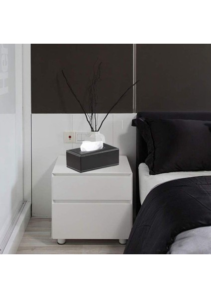 2x Deri Doku Kutusu Kapağı Yüz Doku Kutusu Modern Peçete Saklama Kutusu Araba Havlu Kutusu Araba Pu Deri Çekmecesi (Yurt Dışından) fiyatları