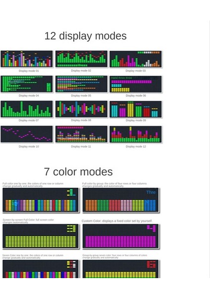 Renk LED Müzik Spektrumu Saat Ritim Işığı 1624RGB Polar Atmosfer Lamba Seviye Göstergesi (Ses+Tel Kontrolü) (Yurt Dışından)