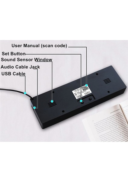 Renk LED Müzik Spektrumu Saat Ritim Işığı 1624RGB Polar Atmosfer Lamba Seviye Göstergesi (Ses+Tel Kontrolü) (Yurt Dışından) fırsatları