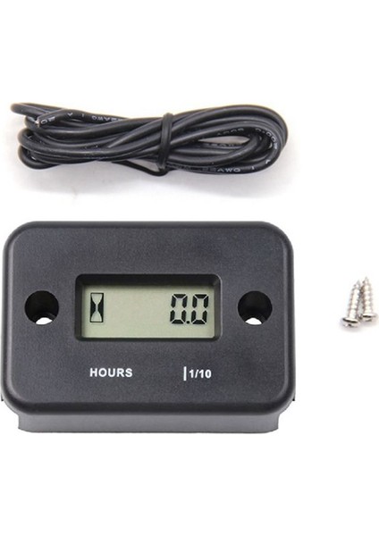 Su Geçirmez LCD Ekran Bisiklet Motosiklet Atv Snowmobile Motoru Için Dijital Saat Saya Meter Endüktif Zamanlayıcı Siyah (Yurt Dışından) fiyatları