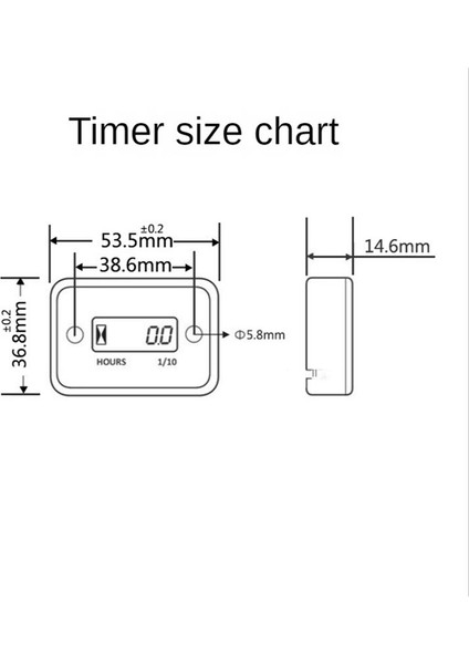 Su Geçirmez LCD Ekran Bisiklet Motosiklet Atv Snowmobile Motoru Için Dijital Saat Saya Meter Endüktif Zamanlayıcı Siyah (Yurt Dışından) indirimleri