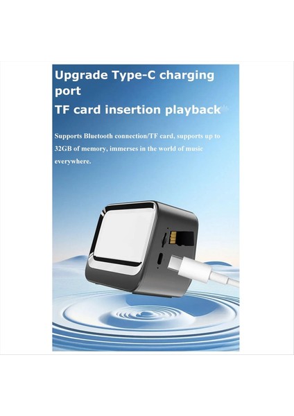 Mini Saat Bluetooth Hoparlör Taşınabilir Çift Çalar Sound Çubuğu Kablosuz Ekran Müzik Oyuncusu Destek Tf Kart Oyunu (Yurt Dışından) modelleri