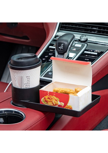 Taşınabilir Araba Gıda Tepsisi Dönebilir Ayarlanabilir Kupa Tutucu Genişletici Otomatik Kupa Tutucu Eklenebilir Yemek Tepsisi Genişletilmiş Masa Masası (Yurt Dışından) fiyatları