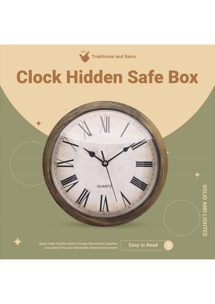 Depolama Duvar Saati Iç Mekan Kullanımı Para ve Mücevher Depolama Için Gizli Konteyner Kutusu ile Gizli Gizli Bölme (Yurt Dışından) fırsatları