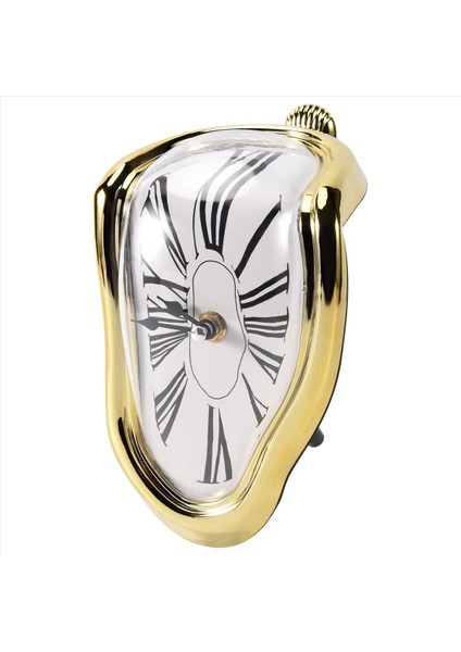 Eritme Saati Blok Tipi Bükülmüş Saat Dekoratif Ev Ofis Raf Masası Masası Komik Yaratıcı Altın Için Eritilmiş Saat (Yurt Dışından)