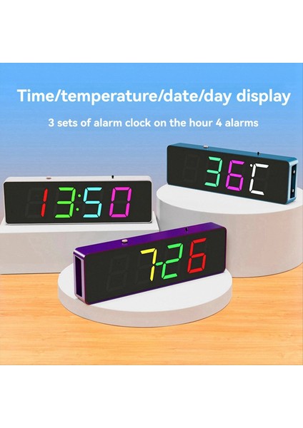 Dıy Kit Dijital Rgb Renkli LED Çalar Saat 4digit Tarih Sıcaklık Saati Lehekleme Proje Uygulaması C (Yurt Dışından) indirimleri