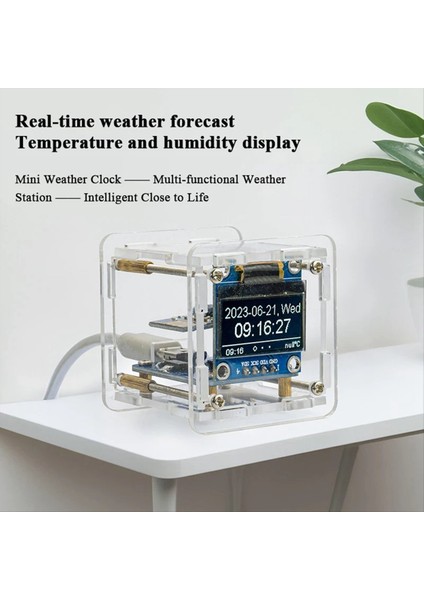 Dıy Hava Saati Kiti Wifi Modülü Nesnelerin Interneti Zaman Sıcaklığı ve Nem Ekran Lehimleme Uygulaması Gevşek Parça (Yurt Dışından) indirimleri