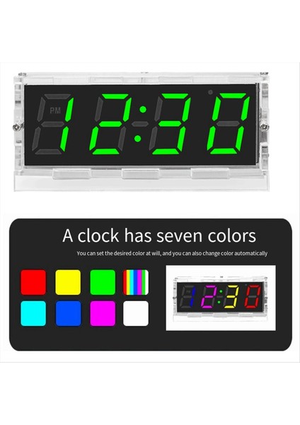 Renkli Dijital Saat Kiti Renkli Rgb Dijital Çalar Saat Mikrodenetleme Devre Kart Kaynak Dıy Üretimi (Yurt Dışından) fiyatları