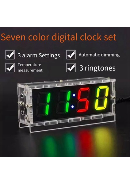 Renkli Dijital Saat Kiti Renkli Rgb Dijital Çalar Saat Mikrodenetleme Devre Kart Kaynak Dıy Üretimi (Yurt Dışından) modelleri