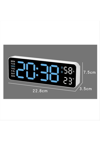 Büyük Dijital Duvar Saat Sıcaklığı ve Nem Haftası Ekran LED Tablo Çalar Saat 12/24H Yeşil (Yurt Dışından) indirimleri