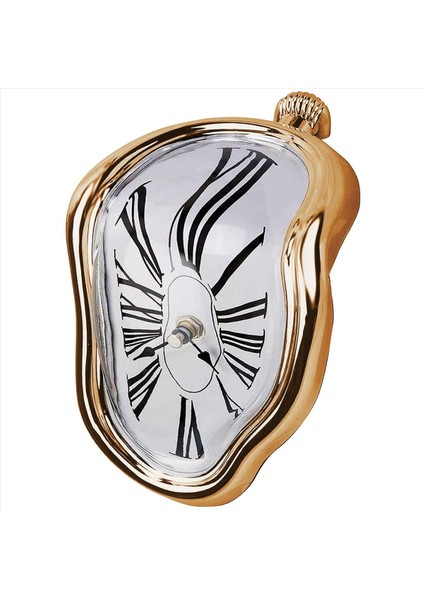 2x Eritme Saati Blok Tipi Bükülmüş Saat Dekoratif Ev Ofis Raf Masası Masa Altın Için Eritilmiş Saat (Yurt Dışından) modelleri