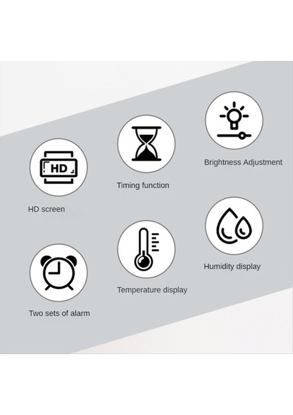 Sıcaklık Tarih 2-Alarm Geri Sayım Zamanlayıcısı ve Ayarlanabilir Parlaklık Masaüstü Saat-Bed Dijital Duvar Saati (Yurt Dışından) indirimleri