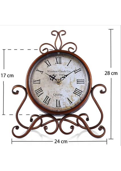 Vintage Masa Saati Antik Şömine Saat Pille Çalıştırılan Tik Olmayan Retro Saat Küçük Masa Saati Ev Için (Yurt Dışından) indirimleri