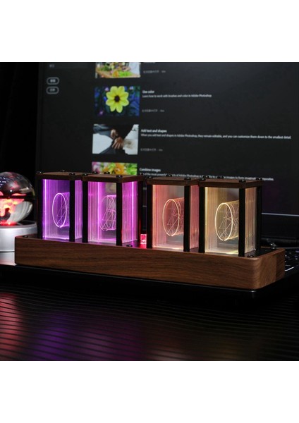 Nixie Tüp Saat Ceviz Dijital Saat Destek Wi-Fi Zaman Kalibrasyonu Alarm ve 12/24 Ekran Montaj Gerekmez (Yurt Dışından) modelleri