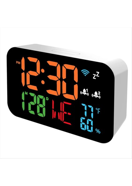 Tuka Wifi Saat Takvimi Dijital LED Ekranlı Akıllı Termometre Higometre Wifi Otomatik Kalibrasyon (Yurt Dışından)