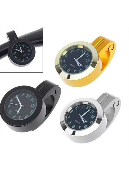 Motosiklet Universal 7/8 Inç Gidon Saat Saati Saat Saati Su Geçirmez Güneş Geçirmez Şok Geçirmez Altın (Yurt Dışından) modelleri