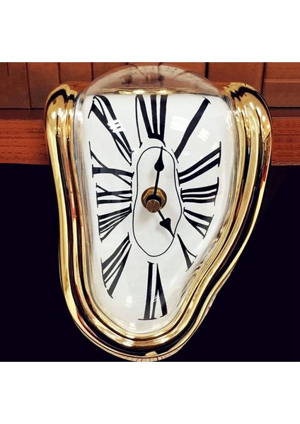 2x Eritme Saati Blok Tipi Bükülmüş Saat Dekoratif Ev Ofis Raf Masası Masa Altın Için Eritilmiş Saat (Yurt Dışından) fırsatları