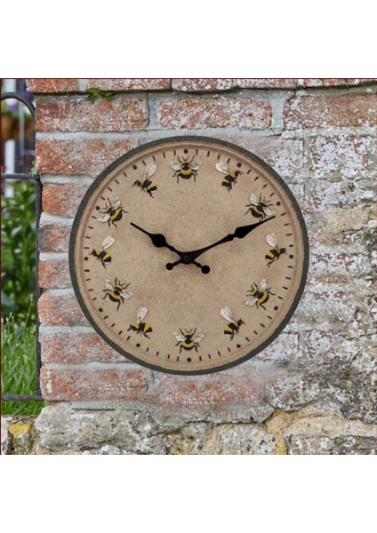 12 Inç Yuvarlak Bahçe Saati IP44 Su Geçirmez Duvar Asılı Saat Dekoratif Arı Açık Saat Mutfak Saati (Yurt Dışından) fırsatları