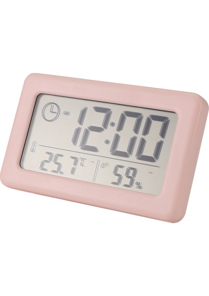 LED Dijital Saat Dijital Ekran Masaüstü Saat Ev Ofis Arka Işığı Erteleme Veri Takvim Saatleri -Pink (Yurt Dışından)