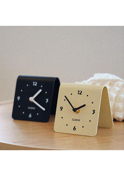 Saat Basit Retro Oturma Odası Dekor Sessiz Masaüstü Saat Dekor Siyah (Yurt Dışından) fiyatları