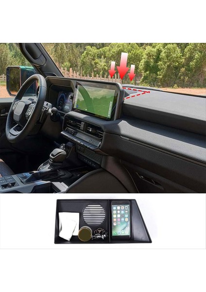 Toyota Land Cruiser Için 250 Prado LC250 2024 Merkez Konsol Organizatörü Ekran Saklama Kutusu Gösterge Tablosu Gizli Tepsisi (Yurt Dışından) fırsatları