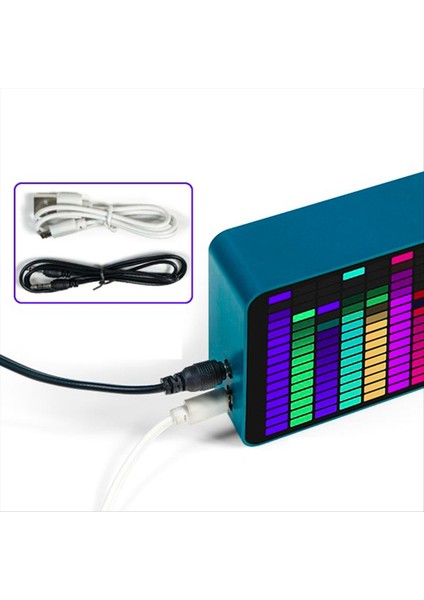 Renk LED Müzik Spektrumu Saat Ses Kontrolü Ritim Işığı 1624 Rgb Pikap Atmosfer Seviye Göstergesi Mor (Yurt Dışından) fiyatları