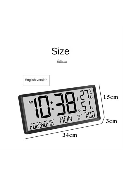 Sıcaklık Sensörü Masaüstü ve Duvar Montaj Müdürü ve Otomatik Ekran Ayarlanabilirliği ile LCD Dijital Çalar Saat (Yurt Dışından)
