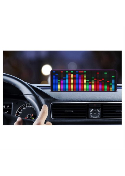 Renk LED Müzik Spektrumu Saat Ses Kontrol Ritim Işığı 1624 Rgb Pikap Atmosfer Seviye Göstergesi Beyaz (Yurt Dışından) modelleri