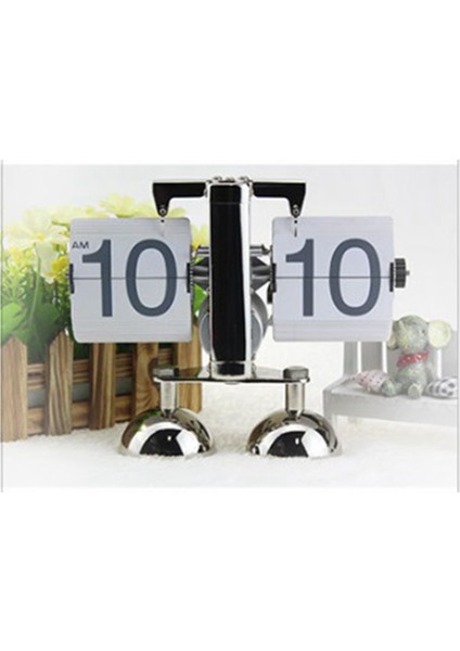 Vintage Masa Saati Otomatik Sayfa Çevirme Saat Çift Ayak Küçük Ölçekler Flip Masa Saati Ev/ofis Dekorasyon Saatleri (Yurt Dışından) modelleri