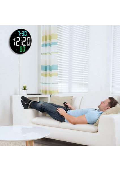 Dijital Duvar Saati Büyük Ekran 9 Inç Büyük Ekranlı Büyük Dijital Saat 4 Seviye Parlaklık Uzaktan Kumanda Tarih (Yurt Dışından) fiyatları