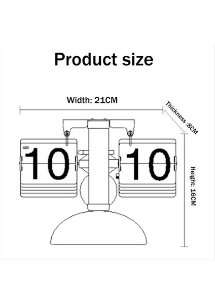 Flip Dijital Saat -Küçük Ölçekli Tablo Saat Retro Flip Saat Flip Dahili Dişli Çalışan Kuvars Saat Bir Bacak Saati Ana Sayfa (Yurt Dışından) indirimleri