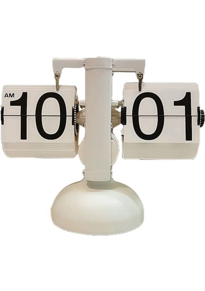 Flip Masa Saat Retro Retro Otomatik Flip Saat Masa Saat Masası Saat Büyük Numaralı Ev Ofis Okulu Otel B (Yurt Dışından)