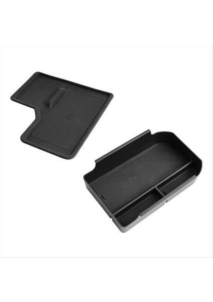 Toyota Land Cruiser Için 250 Prado LC250 2024 Lhd Merkez Konsolu Organizatör Saklama Kutusu Tepsisi ve Kablosuz Şarj Mat (Yurt Dışından)