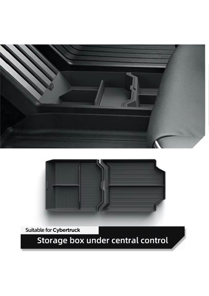 Tesla Cybertruck 2024 Araç Saklama Kutusu Iç Aksesuarlar Için Alt Orta Konsol Organizatör Tepsisi (Yurt Dışından) fırsatları