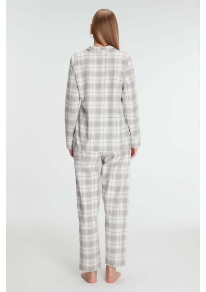 Anıl Kare Desenli Pamuklu Gömlek Pijama Takımı modelleri