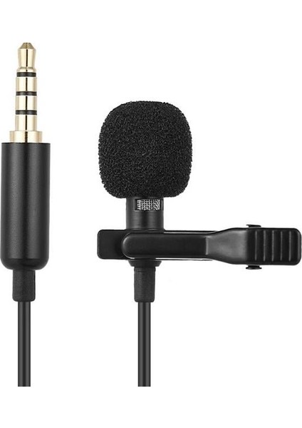 HK-301 3.5mm Jack Girişli Kablolu Youtuber Yaka Mikrofon