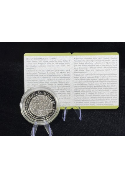 Sultan Ibrahim – Osmanlı Padişahları Serisi No:18 Gümüş Hatıra Sikkesi (Darphane, 925 Ayar, Proof) indirimleri