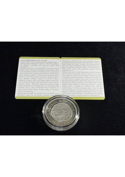 Sultan Ibrahim – Osmanlı Padişahları Serisi No:18 Gümüş Hatıra Sikkesi (Darphane, 925 Ayar, Proof)