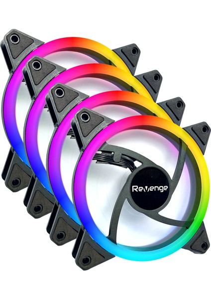 Nova Bilgisayar Kasası ile Uyumlu 4 Adet 12CM Rgb Fan Nova Fanı 4'lü 120MM Fan fiyatları